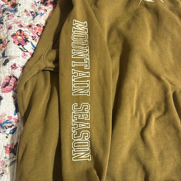 Aerie Green Crewneck Sweatshirt with Logo - Picture 3 of 7